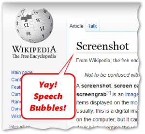 Speech bubbles in Greenshot editor